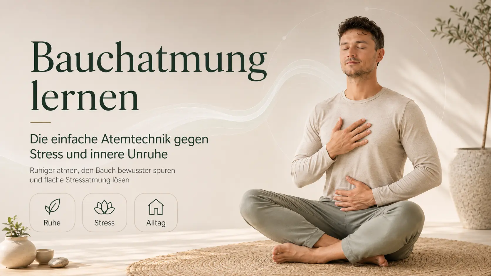 Bauchatmung lernen: Anleitung gegen Stress, Wirkung & typische Fehler